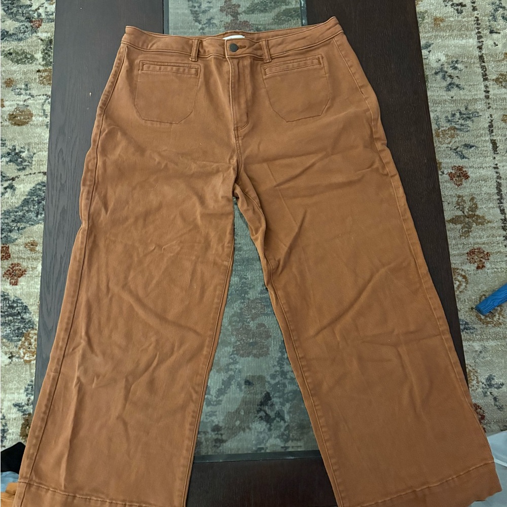 Women’s tan wide leg pants